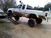 rear axle flexed  trailer ramp